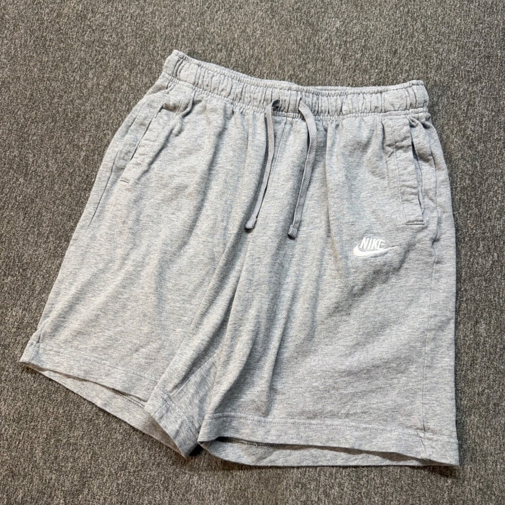 Nike Sportswear Club Jersey Shorts Mens Medium Heather Grey BV2772-063